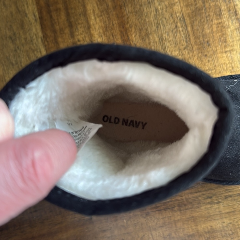 Cozy Black Kids Boots Toddler 6 - Picture 5 of 6